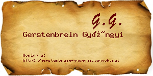 Gerstenbrein Gyöngyi névjegykártya