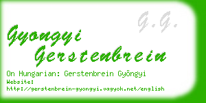 gyongyi gerstenbrein business card